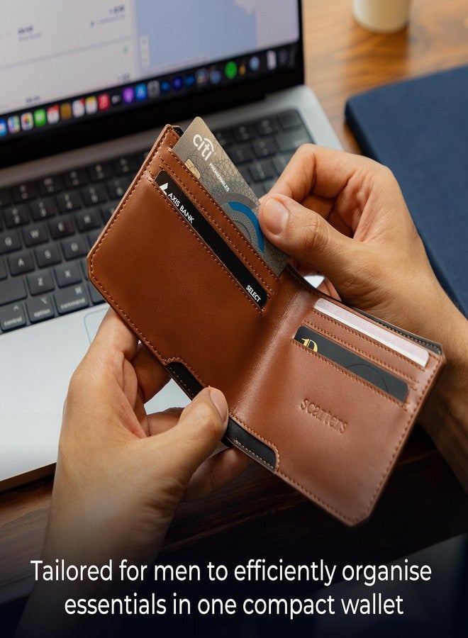 scarters Faux Leather Abundance Wallet for Men | RFID Protected | Mindful Microfibre | 6 Card Slots & 2 Hidden Pockets | 15 Month Warranty (Black) - Image 5